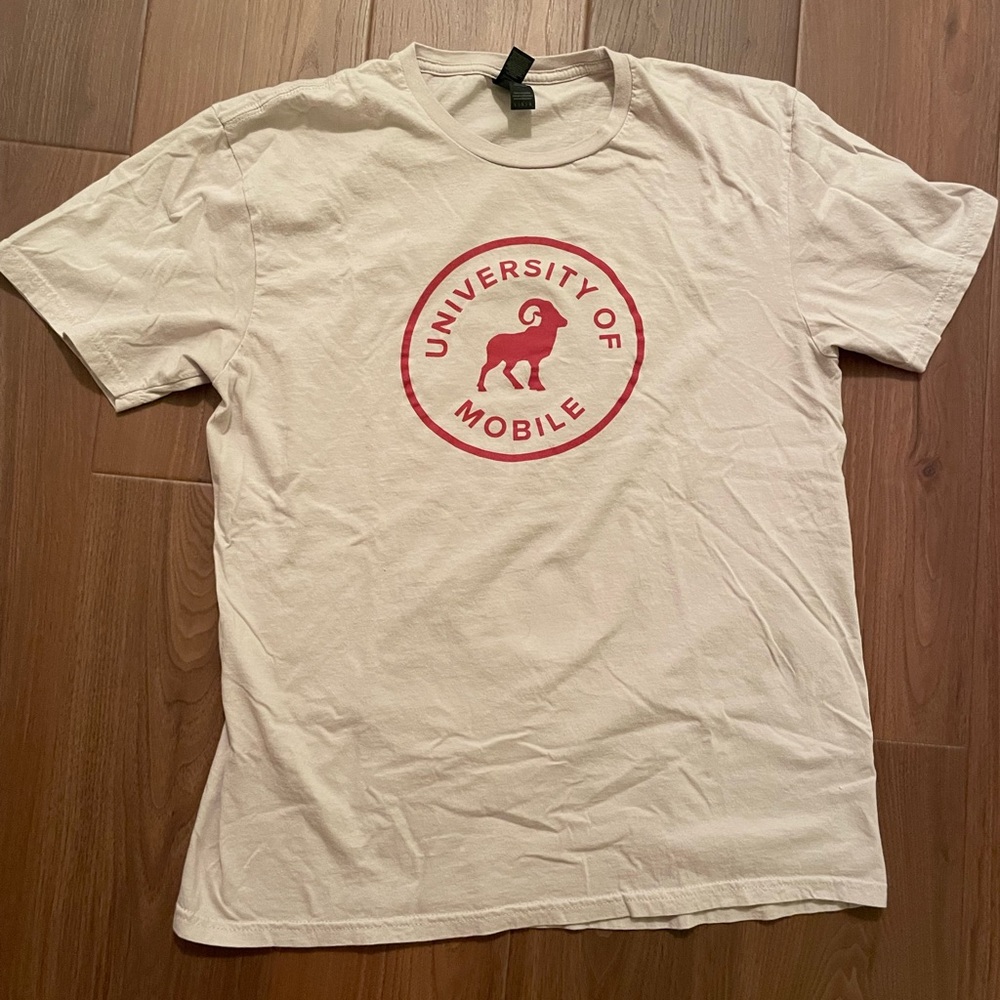 University of Mobile Off White Short Sleeve Tee